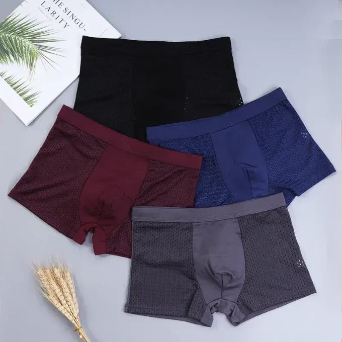 ❄️ Kit 4 Boxers Slip - Culotte en Fibre de Bambou 🌿